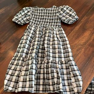 Zara plaid smocked dress